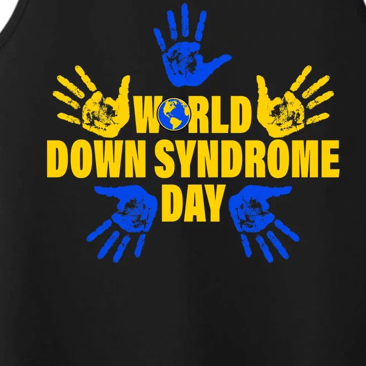 World Down Syndrome Day Hand Print Performance Tank