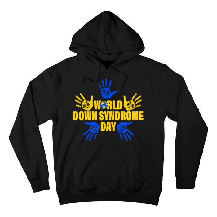 World Down Syndrome Day Hand Print Tall Hoodie