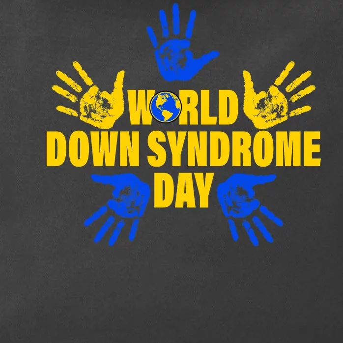 World Down Syndrome Day Hand Print Zip Tote Bag