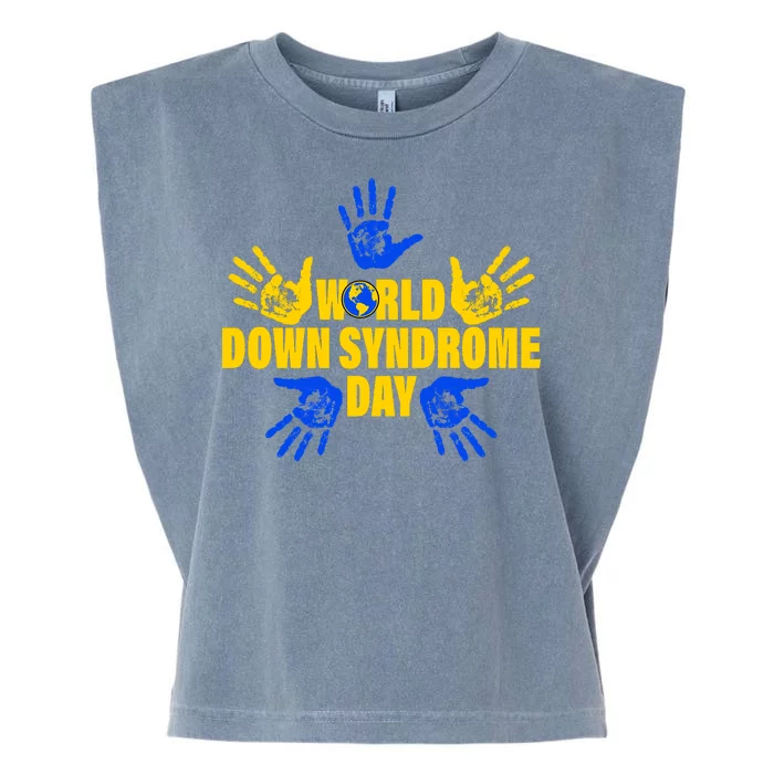 World Down Syndrome Day Hand Print Garment-Dyed Women's Muscle Tee