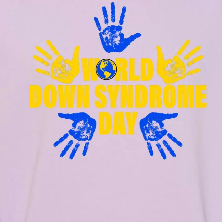 World Down Syndrome Day Hand Print Garment-Dyed Sweatshirt