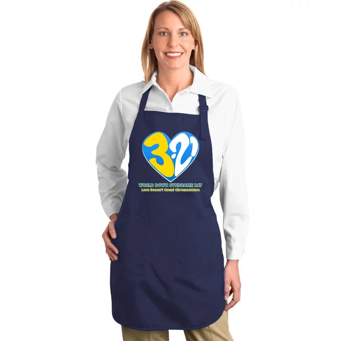 World Down Syndrome Day Love Doesn't Count Chromosomes Full-Length Apron With Pocket