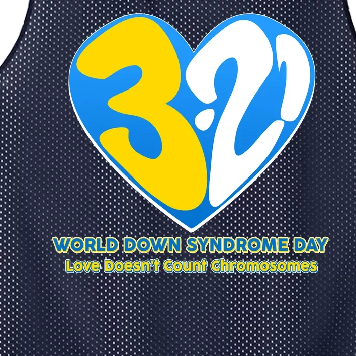 World Down Syndrome Day Love Doesn't Count Chromosomes Mesh Reversible Basketball Jersey Tank