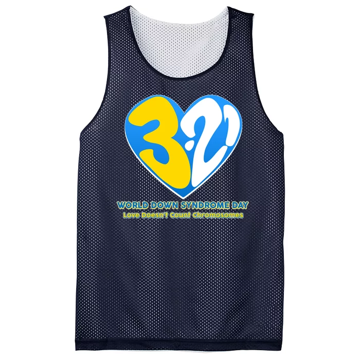 World Down Syndrome Day Love Doesn't Count Chromosomes Mesh Reversible Basketball Jersey Tank