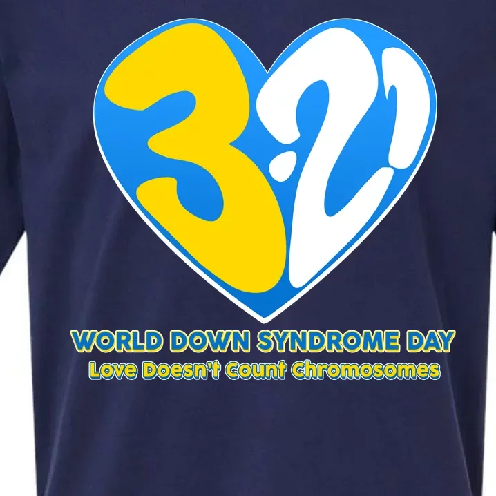 World Down Syndrome Day Love Doesn't Count Chromosomes Sueded Cloud Jersey T-Shirt