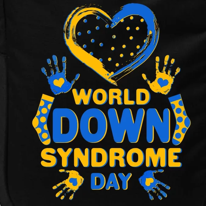 World Down Syndrome Day Painted Hands And Polka Dots Impact Tech Backpack