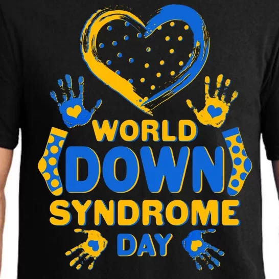 World Down Syndrome Day Painted Hands And Polka Dots Pajama Set