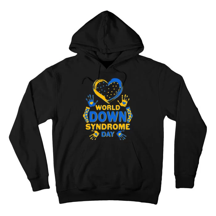 World Down Syndrome Day Painted Hands And Polka Dots Tall Hoodie