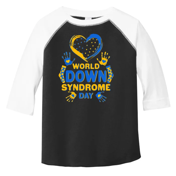 World Down Syndrome Day Painted Hands And Polka Dots Toddler Fine Jersey T-Shirt