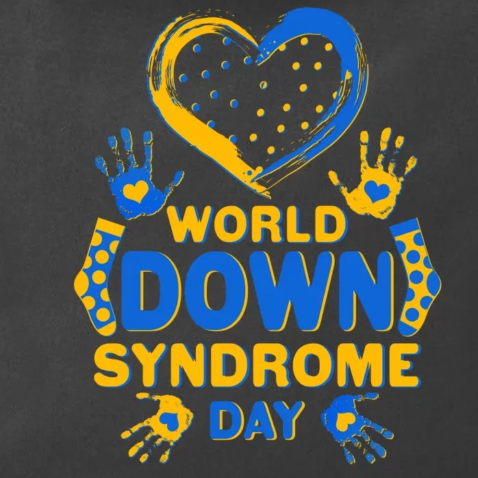 World Down Syndrome Day Painted Hands And Polka Dots Zip Tote Bag