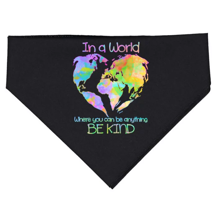 World Full Of Love Be Kind USA-Made Doggie Bandana