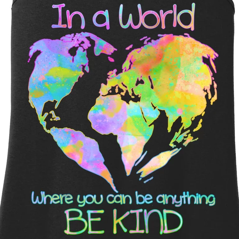 World Full Of Love Be Kind Ladies Essential Tank