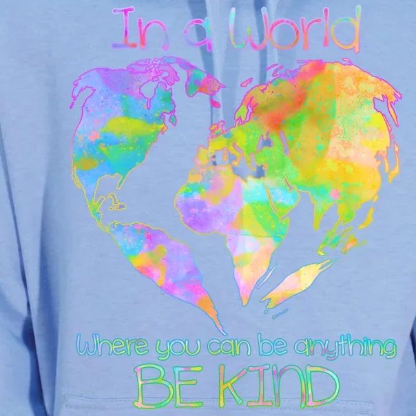 World Full Of Love Be Kind Unisex Surf Hoodie