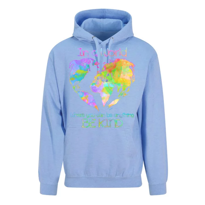 World Full Of Love Be Kind Unisex Surf Hoodie