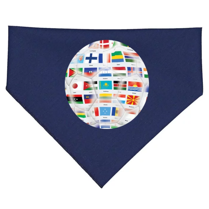 World Soccer Ball USA-Made Doggie Bandana