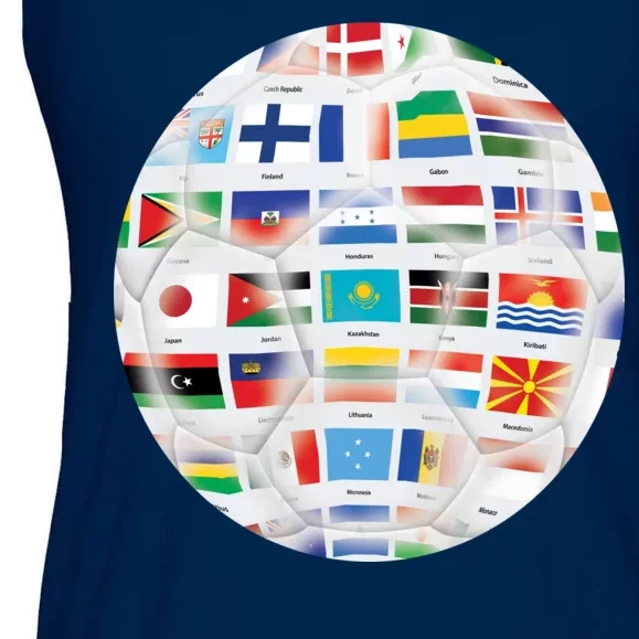 World Soccer Ball Ladies Essential Flowy Tank