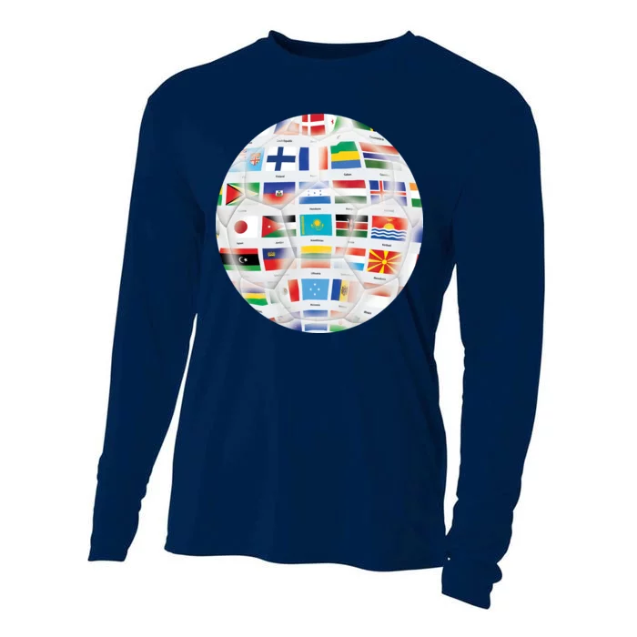 World Soccer Ball Cooling Performance Long Sleeve Crew