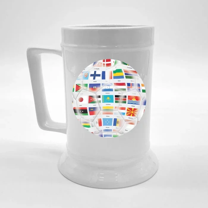 World Soccer Ball Front & Back Beer Stein