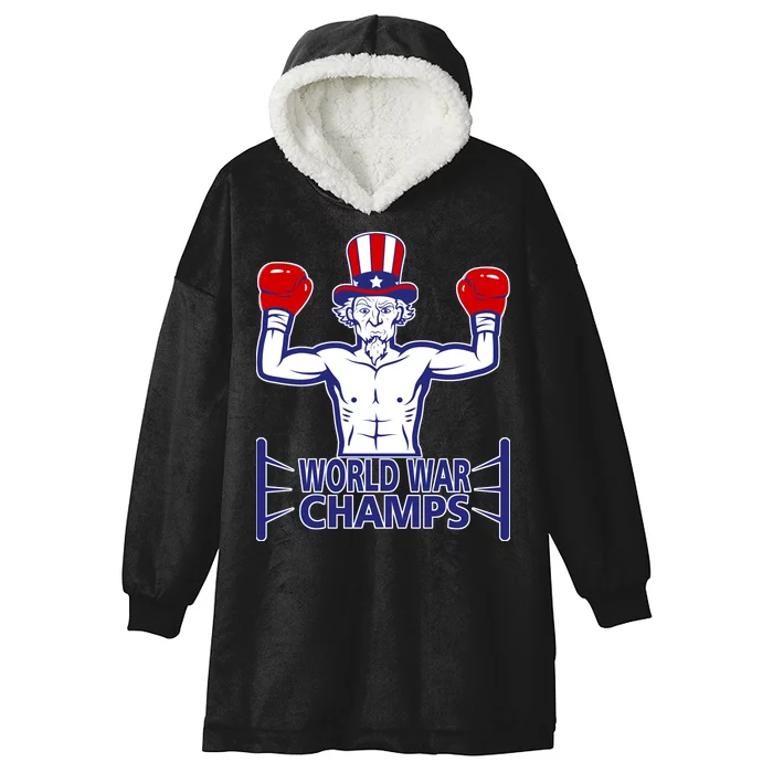 World War Champs Uncle Sam Hooded Wearable Blanket