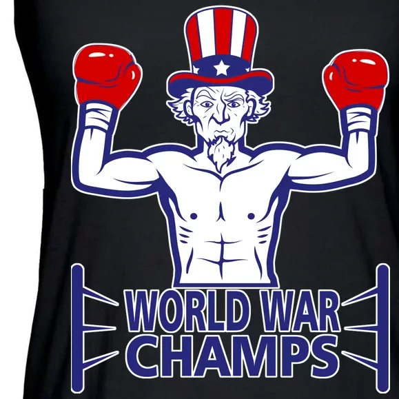 World War Champs Uncle Sam Ladies Essential Flowy Tank