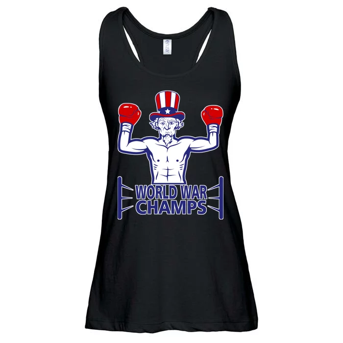 World War Champs Uncle Sam Ladies Essential Flowy Tank