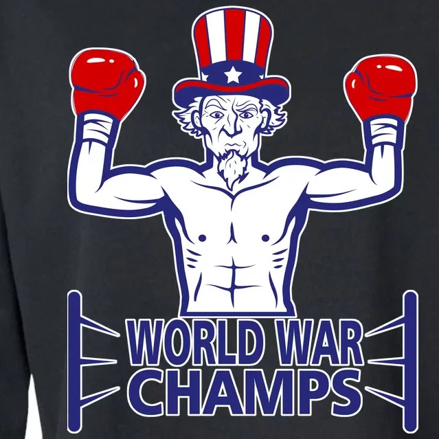 World War Champs Uncle Sam Cropped Pullover Crew