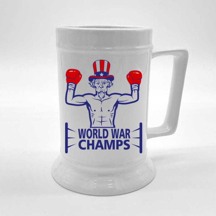 World War Champs Uncle Sam Front & Back Beer Stein