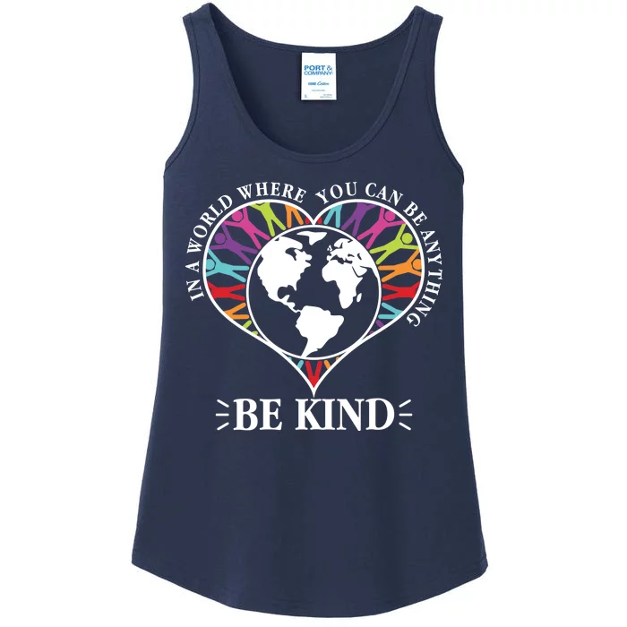 World Where You Can Be Anything Be Kind World Unity Day Ladies Essential Tank