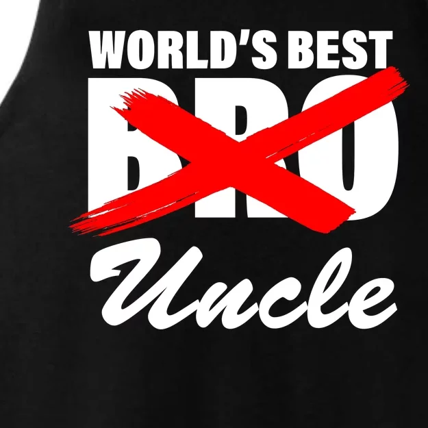 Worlds Best Bro (Uncle) Funny Ladies Tri-Blend Wicking Tank