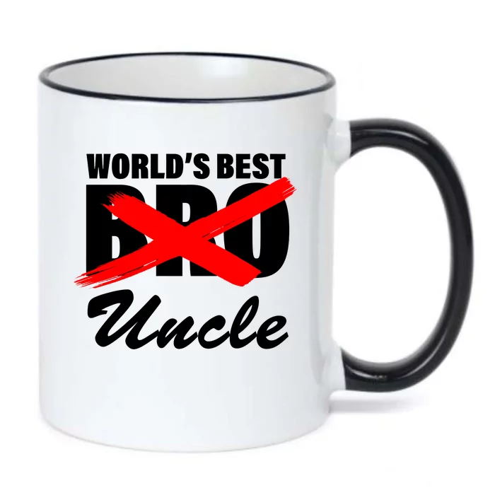 Worlds Best Bro (Uncle) Funny Black Color Changing Mug