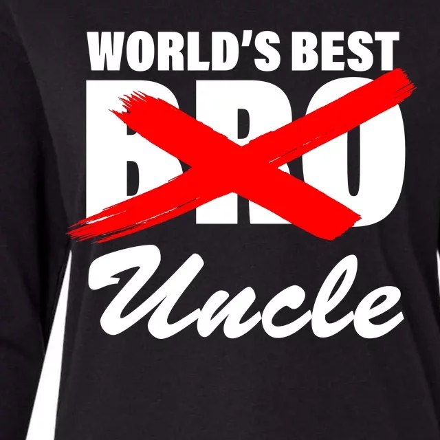 Worlds Best Bro (Uncle) Funny Womens Cotton Relaxed Long Sleeve T-Shirt