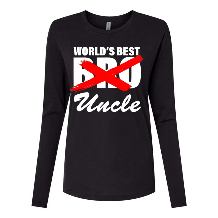 Worlds Best Bro (Uncle) Funny Womens Cotton Relaxed Long Sleeve T-Shirt