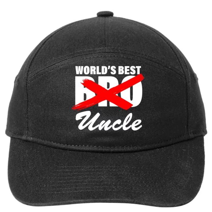 Worlds Best Bro (Uncle) Funny 7-Panel Snapback Hat