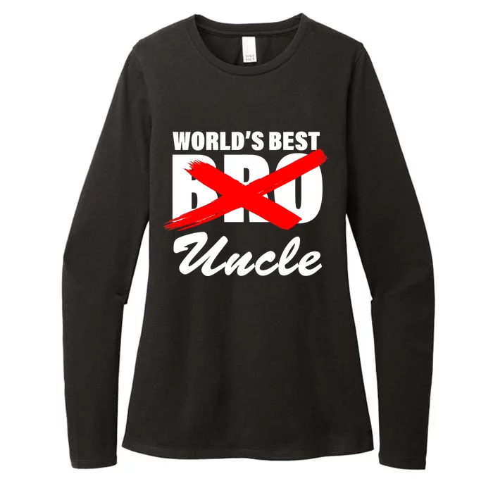 Worlds Best Bro (Uncle) Funny Womens CVC Long Sleeve Shirt