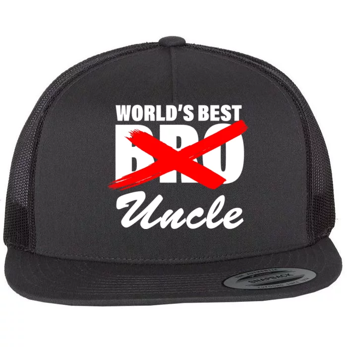 Worlds Best Bro (Uncle) Funny Flat Bill Trucker Hat