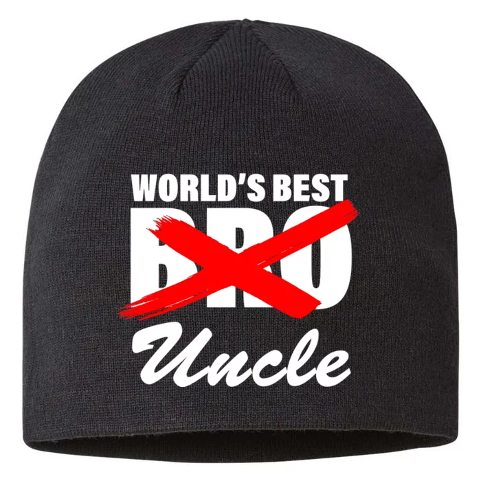 Worlds Best Bro (Uncle) Funny 8 1/2in Sustainable Knit Beanie