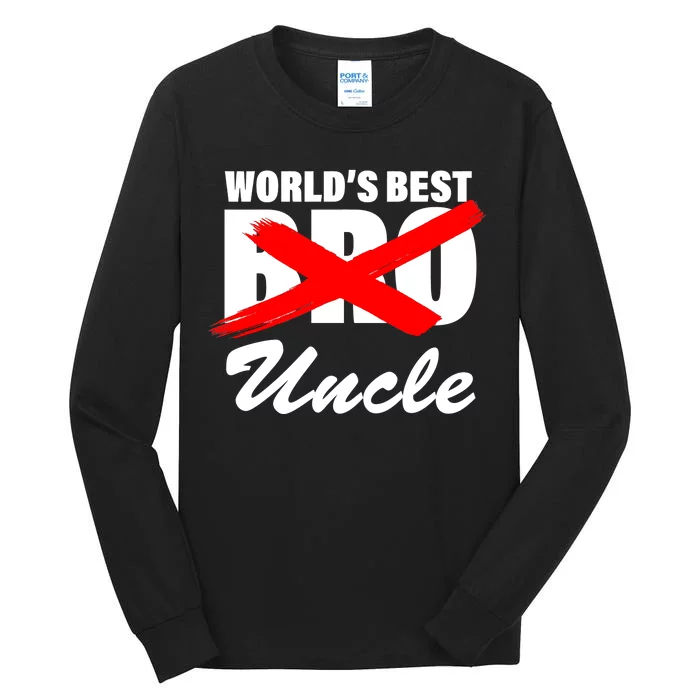 Worlds Best Bro (Uncle) Funny Tall Long Sleeve T-Shirt