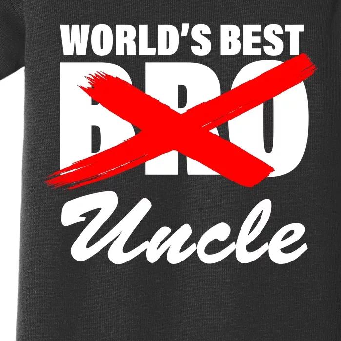 Worlds Best Bro (Uncle) Funny Baby Bodysuit