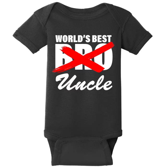 Worlds Best Bro (Uncle) Funny Baby Bodysuit