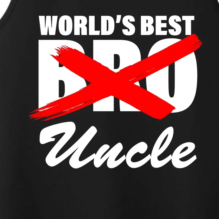 Worlds Best Bro (Uncle) Funny Performance Tank