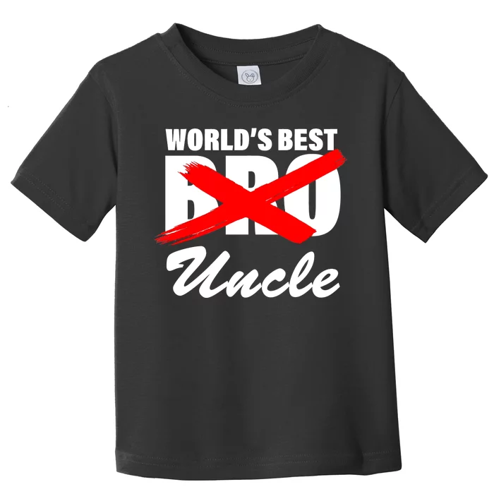 Worlds Best Bro (Uncle) Funny Toddler T-Shirt