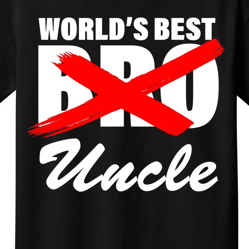 Worlds Best Bro (Uncle) Funny Kids T-Shirt