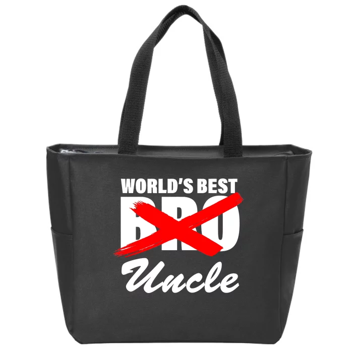 Worlds Best Bro (Uncle) Funny Zip Tote Bag