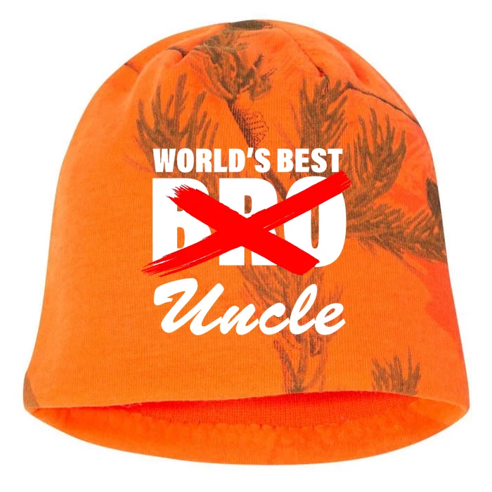 Worlds Best Bro (Uncle) Funny Kati - Camo Knit Beanie