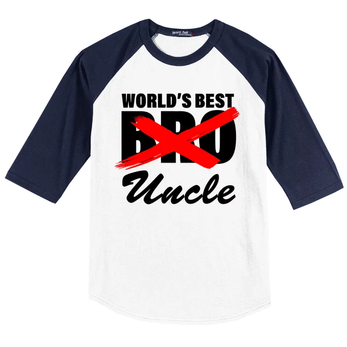 Worlds Best Bro (Uncle) Funny Baseball Sleeve Shirt