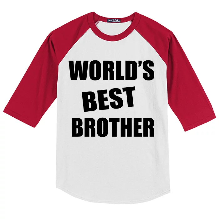 World's Best Brother Kids Colorblock Raglan Jersey