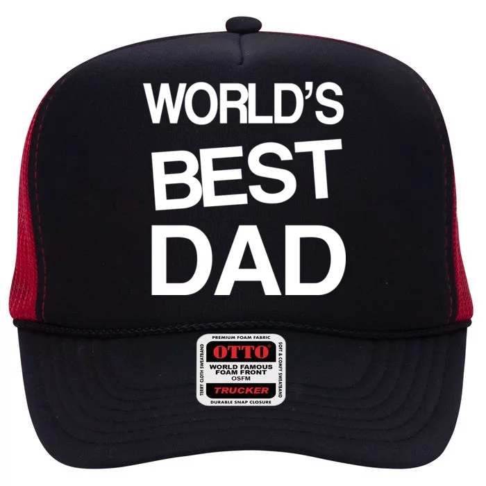 World's Best Dad High Crown Mesh Trucker Hat