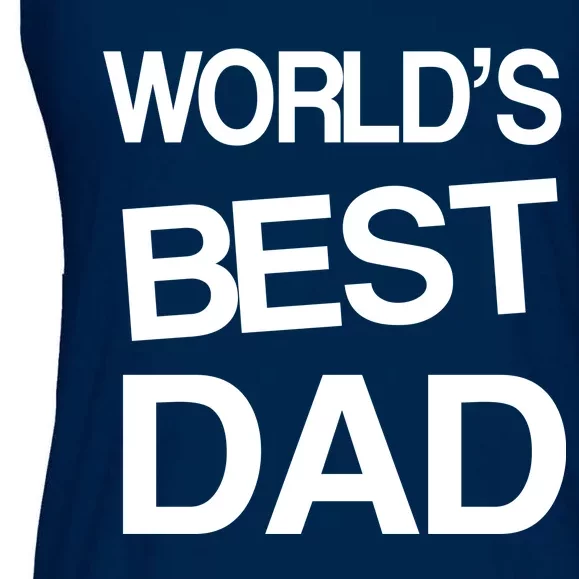 World's Best Dad Ladies Essential Flowy Tank