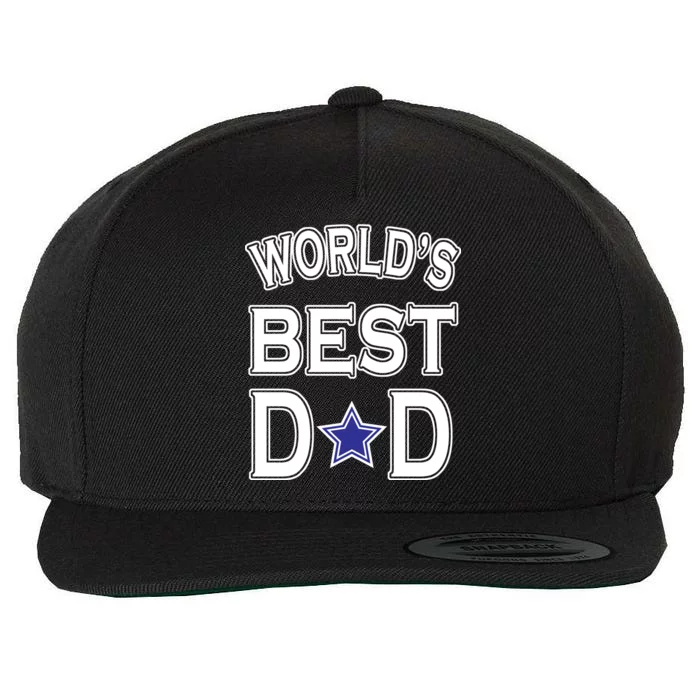 World's Best Dad Dallas Football Wool Snapback Cap