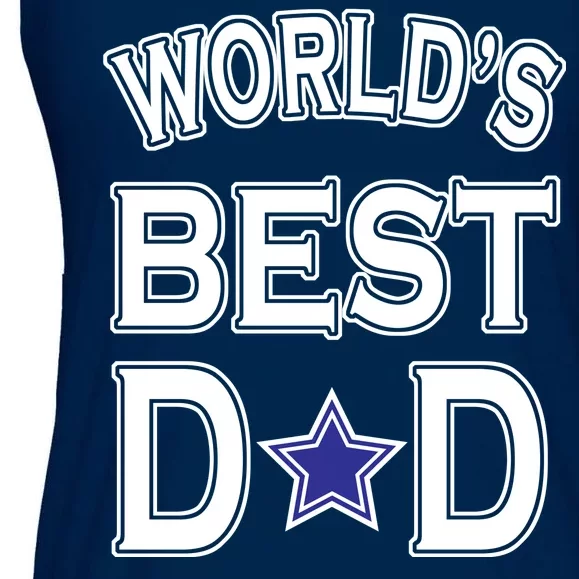 World's Best Dad Dallas Football Ladies Essential Flowy Tank